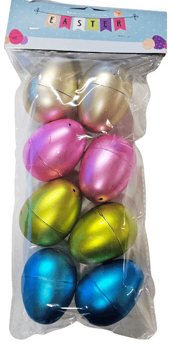 Tojások, műanyag, tölthető, 8 db/csomag, 5,5cm-es