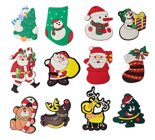 Karácsonyi hűtőmágnes, kb. 5x5cm, többféle változat