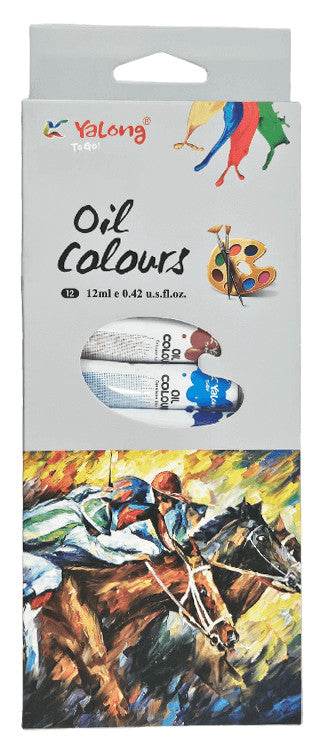Olajfesték készlet, 12 db-os, 12x12ml, Yalong YL21010