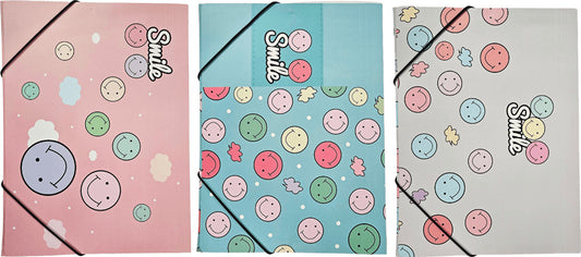 Smiley, emoji gumis mappa A/4, (ICU-8052), 3 féle