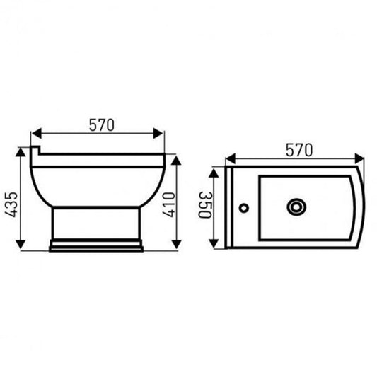 KLEOPATRA12 Kleopatra 12 álló bidé cm
