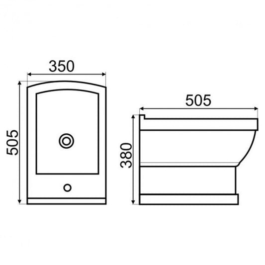 Kleopátra 15 fali bidé cm