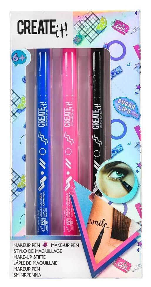 Smink szett, Make-Up szett, 3 db-os szemceruza készlet, 6+, Create it!