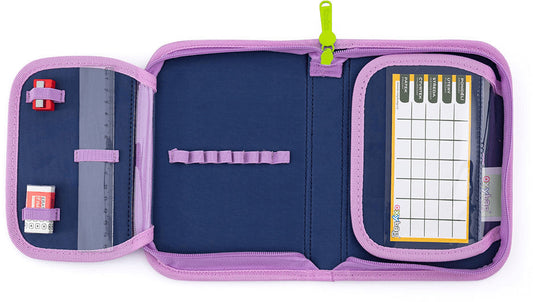 Balerina tolltartó klapnis, üres, sötétkék-rózsaszín