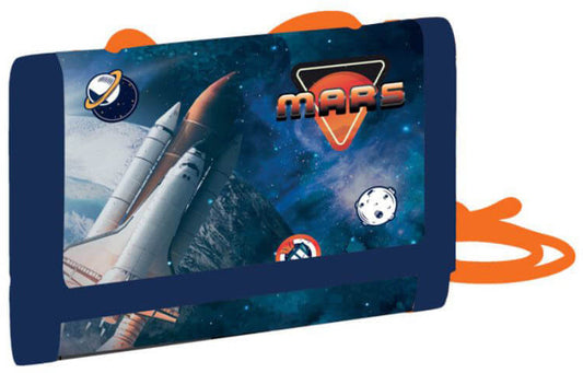 Space pénztárca, 12x10cm, Mars, kék