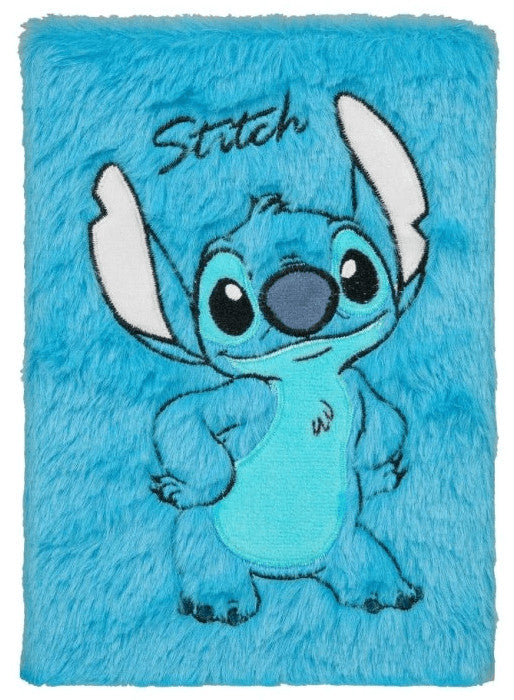 Stitch napló plüss borítóval, A/5, 80 lapos, vonalas, Lilo & Stitch