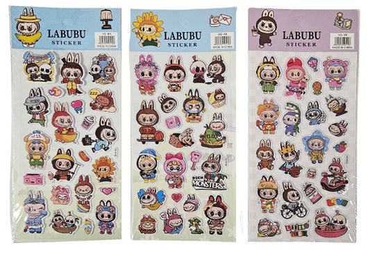 Labubu mintás matrica 9x18cm, HS-KK (BX27738), többféle változat