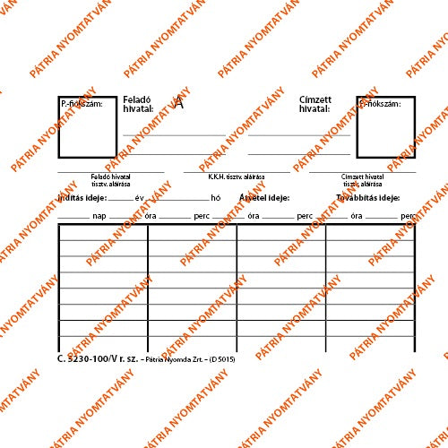 Kézbesítő tömb 50x3 lapos