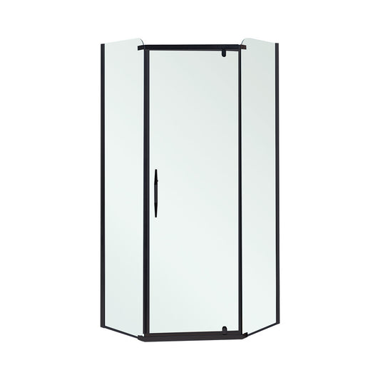 Celtic 90x90 cm ötszögletű zuhanykabin tálca nélkül fekete