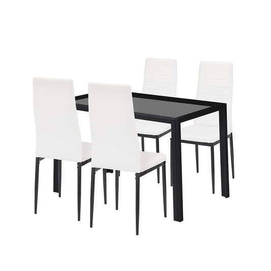 Rowan 4+1 étkező garnitúra fehér-fekete