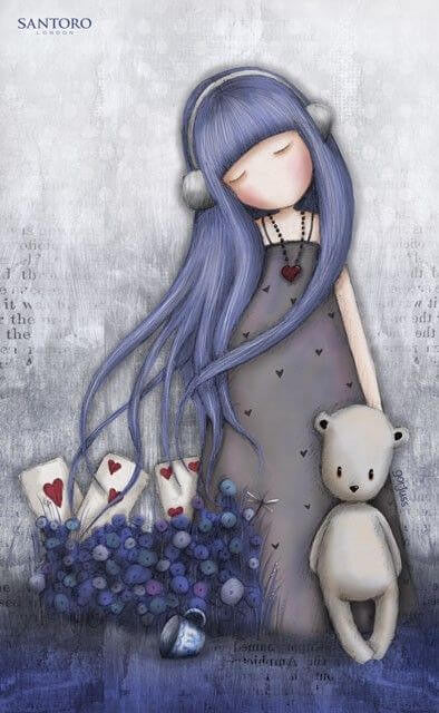 Santoro Gorjuss, üdvözlőlap, képeslap B6 19x12cm, Dear Alice