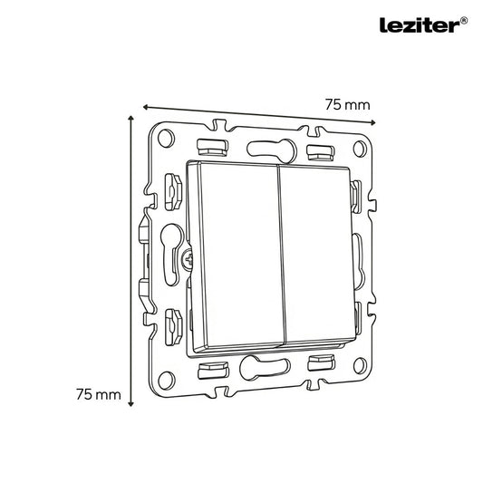 Nova csillárkapcsoló keret nélkül 105 szürke