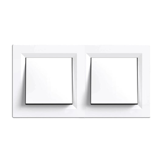 Nova kettős kereszt kapcsoló 107 fehér dupla kerettel