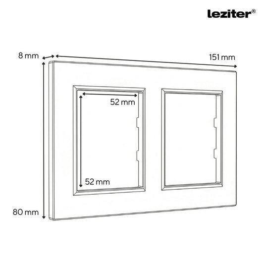 Nova kettős UTP aljzat RJA-45 szürke szálcsiszolt kerettel