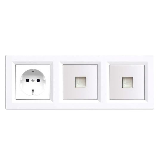 Nova III dugalj kettő UTP csatlakozóval fehér kerettel