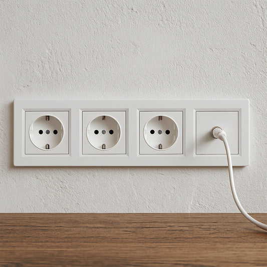 Nova IV három dugalj TV csatlakozóval fehér kerettel