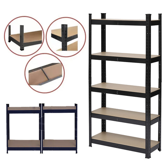 Nagy teherbírású polc 180x90x30 cm 175 kg fekete