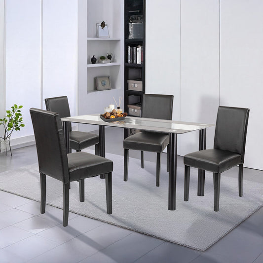 Cadiz 4+1 étkező garnitúra fekete-fekete