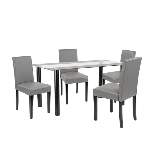 Cadiz 4+1 étkező garnitúra fekete-szürke