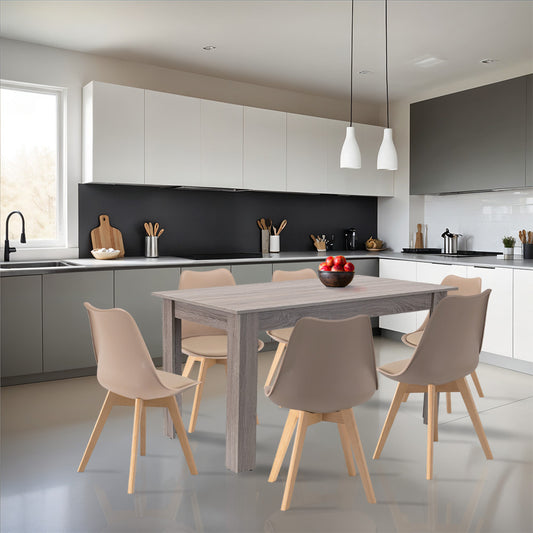 Zara 6+1 étkező garnitúra bézs-yorki tölgy