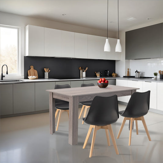 Zara 4+1 étkező garnitúra fekete-yorki tölgy