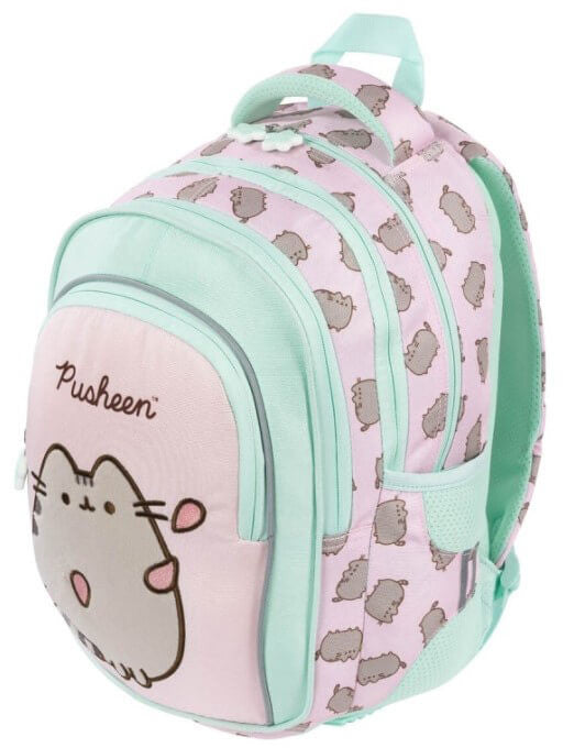 Pusheen cicás hátizsák, iskolatáska, 40x28x18cm, rózsaszín