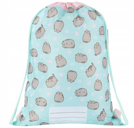 Pusheen cicás tornazsák, 42x32cm, mentazöld