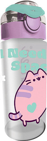 Pusheen cicás kulacs 500ml, lila-zöld