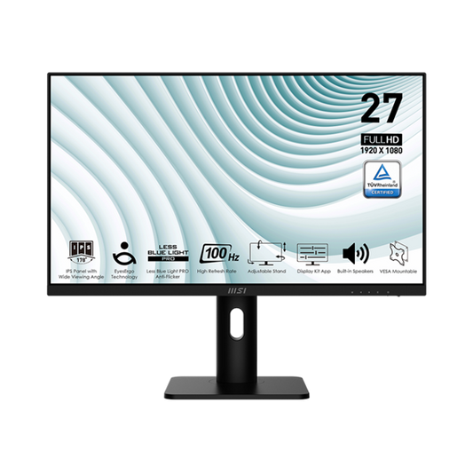 MSI Monitor Business PRO MP273AP 27" FHD 1920x1080, IPS 16:9 100Hz, 1ms, 1000:1, HDMI, DP, VGA, Pivot, Black
