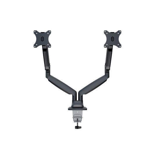 MULTIBRACKETS 2 karos asztali konzol, M Deskmount Gas Spring Dual Black (15-30", max.VESA: 100x100 mm, 9 kg)