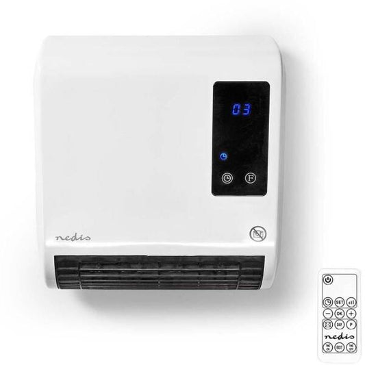 Nedis HTBA20WT fürdőszobai fűtőtest, 2000W, kb. 20m2 -es helyiséghez, 6 programos időzítő, ventilátror funkció