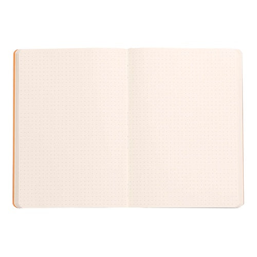 Napló Clairefontaine Rhodiarama A/5 80 lapos ponthálós puha fedeles, gumis, korall