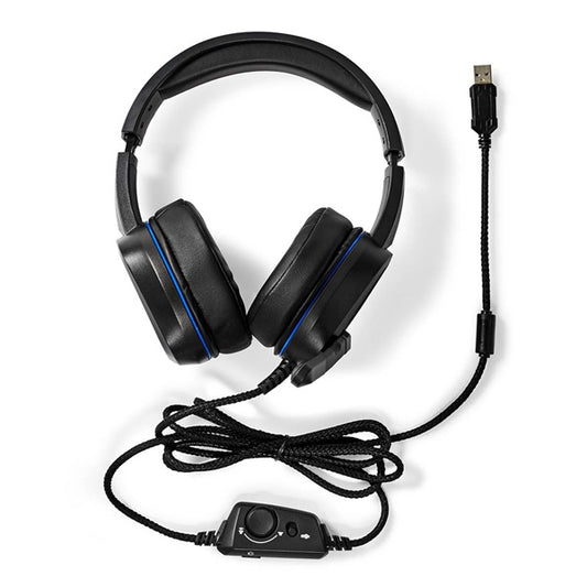 Nedis GHST410BK USB gamer headset, 7.1 térhatás, LED világítás, 2,1m kábel