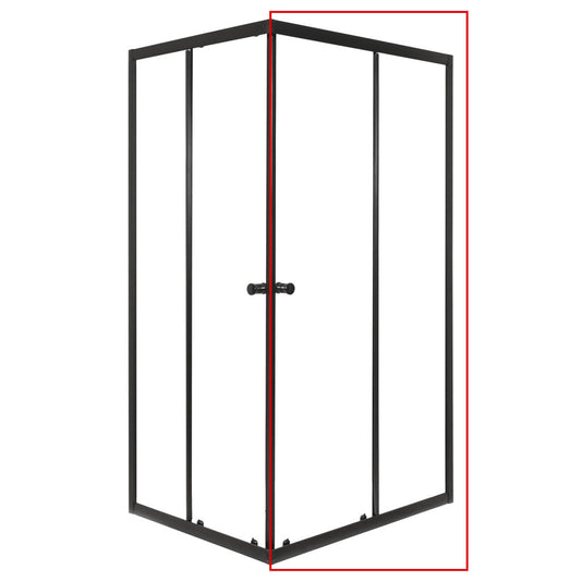 Olga SQ Element 80 zuhanyajtó fekete