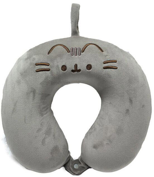 Pusheen cicás utazópárna, nyakpárna, memory foam, plüss RELAXEAZZZ