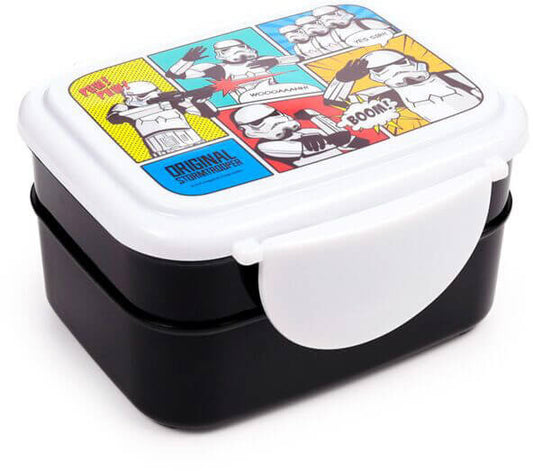 Star Wars ételhordó, uzsonnás doboz szett, evőeszközökkel, Bento, Az Eredeti Stormtrooper