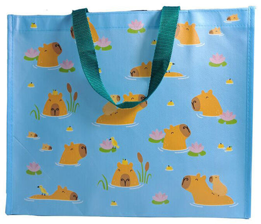 Kapibara bevásárlótáska, kék, 33x39x17cm