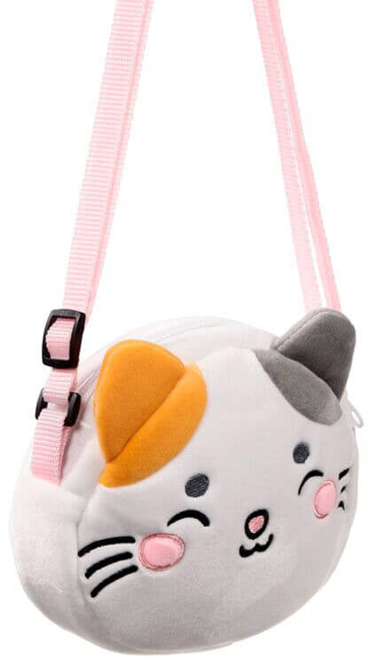 Keresztpántos válltáska, 15x19x6cm, plüss, Édes Állatok, Lola, a Macska