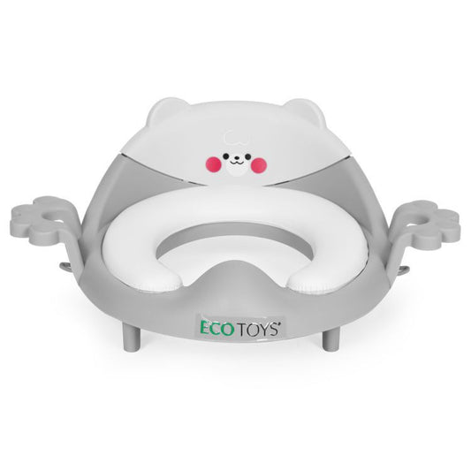 Wc szűkítő ülőke fülekkel puha párnával szürke