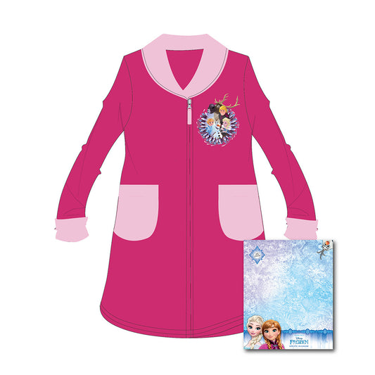 Gyerek köntös - coral - Jégvarázs - 128 - pink