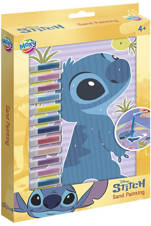 Stitch homokképkészítő szett, 4 lap, 12 adag színes homok