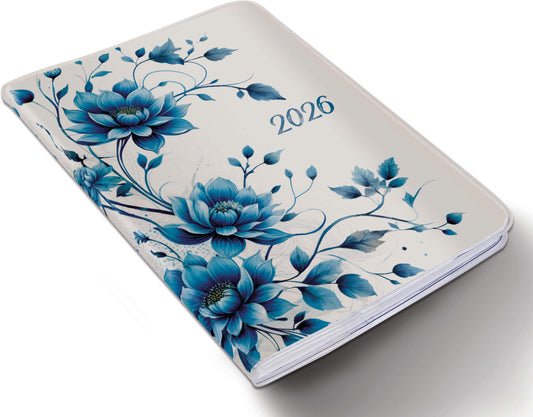 Realsystem határidőnapló, B/6, heti tervező, 2026, Fiestina Light virágminta