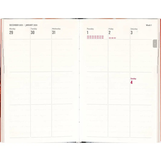 Realsystem mágnessel záródó agenda, határidőnapló, 13x21cm, heti tervező, 2026, Vincent van Gogh