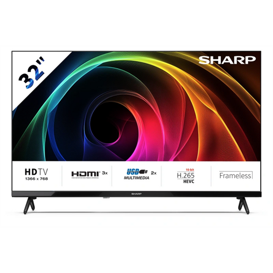 SHARP 32HA1205E 32"/80cm HD Ready LED TV, 1366x768, 3xHDMI/2xUSB