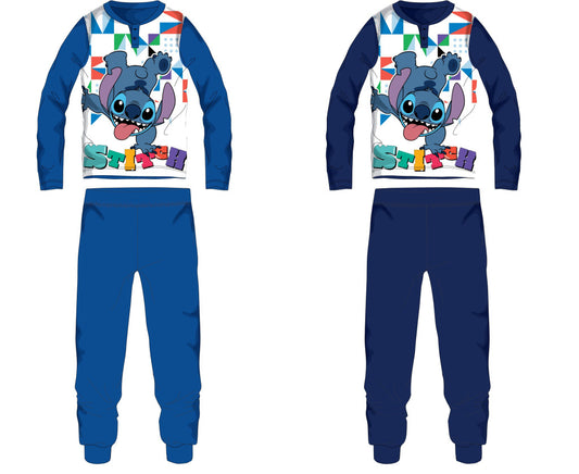 Disney Stitch jersey pamut pizsama - középkék - 116
