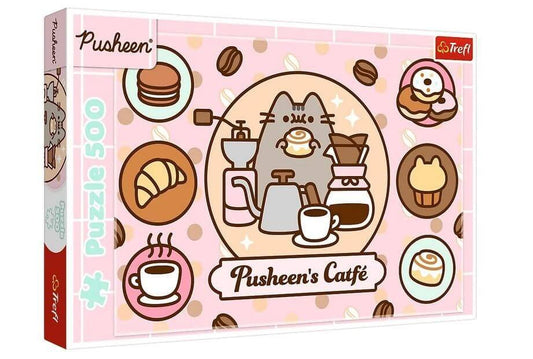 Pusheen cicás puzzle, 500 db-os, 48x34cm, Pusheen's Catfé