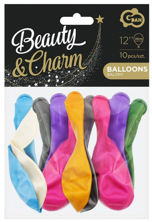 Lufi, metál, 30 cm, 10 db/csomag