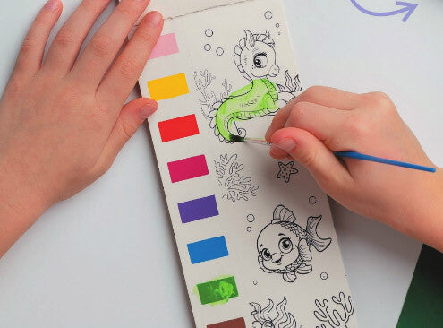 Sárkányos vízzel festő színező lapok (10 lap, 1 db ecset), 20x9cm, Starpak