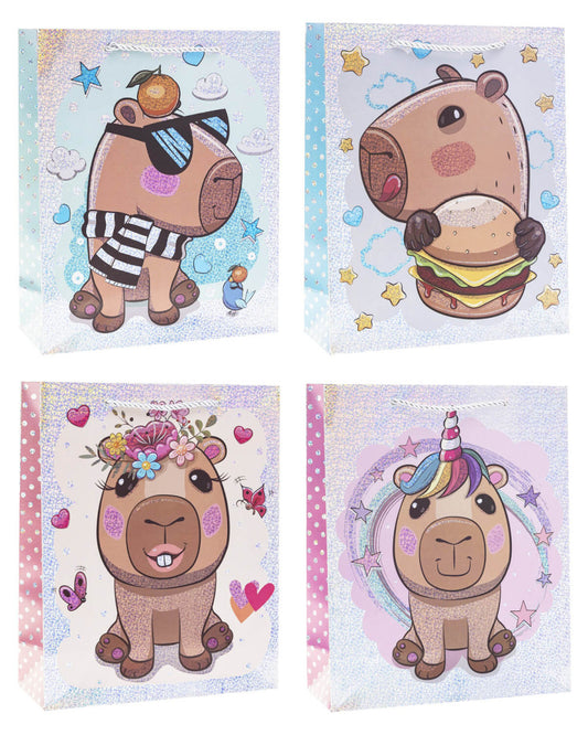 Kapibara ajándéktáska 23x18x8 cm, 4 féle