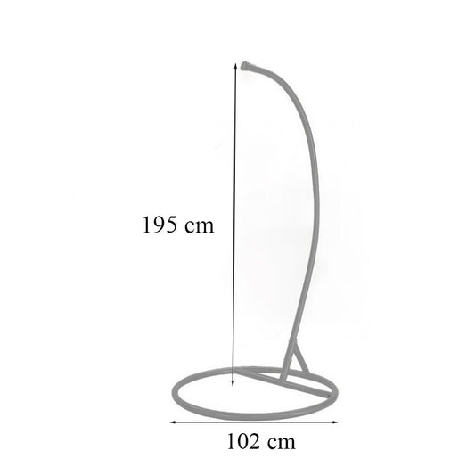 Függőfotel állvány fekete